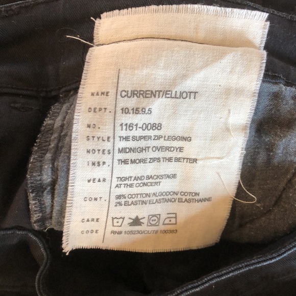 New rare Current / Elliott Super Zip skinny edgy punk zipper moto ankle pants